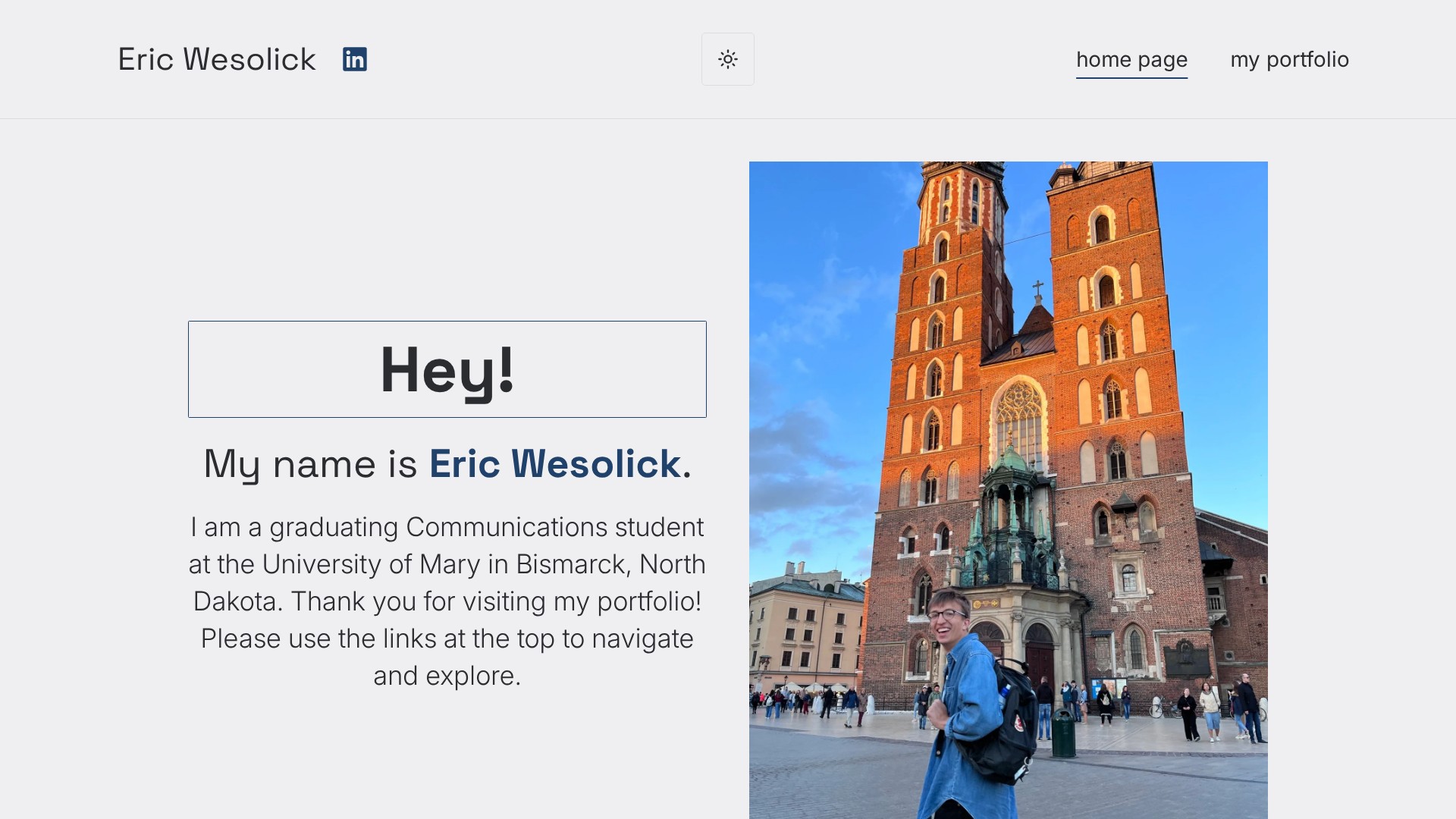 Eric Wesolick's portfolio website